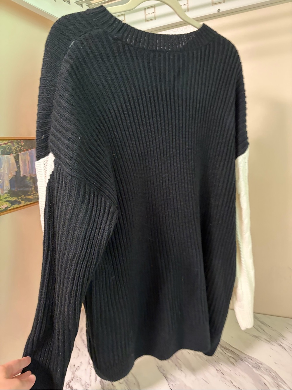 NWT Lane Bryant Colorblock Ribbed Crewneck Sweater 22/24 - Picture 4 of 4